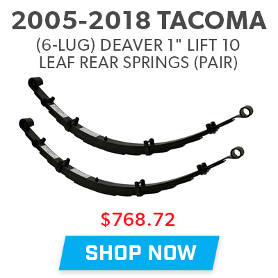 2005-2018 Toyota Tacoma Deaver 1in Lift 10-leaf Spring Packs